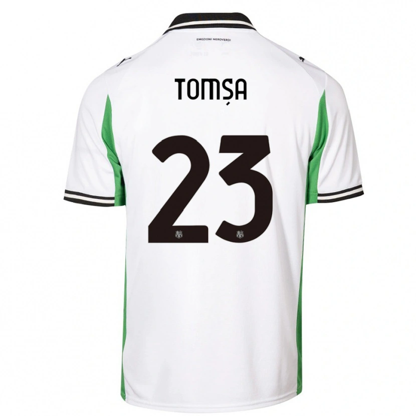 Danxen Hombre Camiseta Troy Tomșa #23 Blanco Verde Negro 2ª Equipación 2025/26 La Camisa México