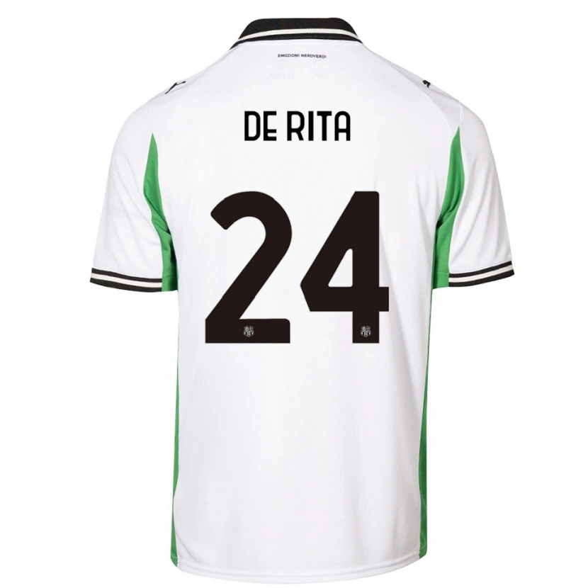 Danxen Hombre Camiseta Aurora De Rita #24 Blanco Verde Negro 2ª Equipación 2025/26 La Camisa México