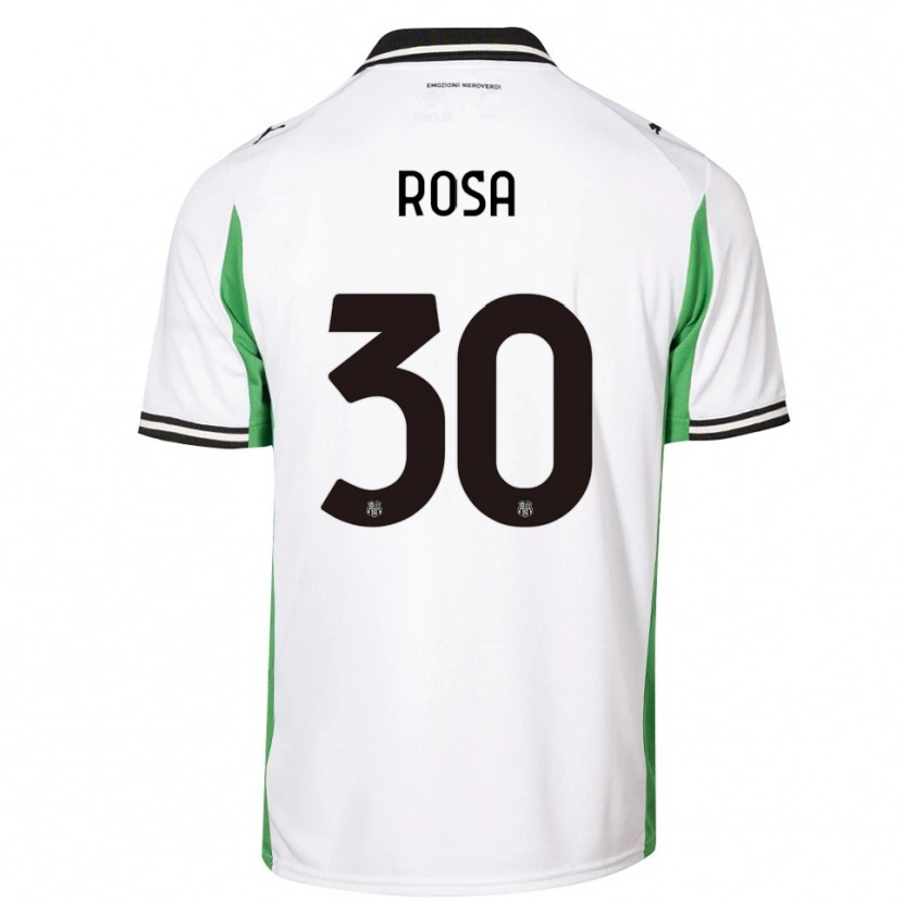 Danxen Hombre Camiseta Enrico Rosa #30 Blanco Verde Negro 2ª Equipación 2025/26 La Camisa México