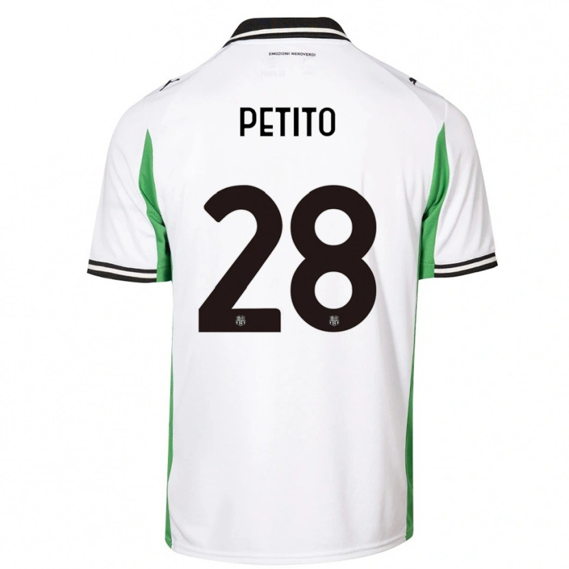 Danxen Hombre Camiseta Christian Petito #28 Blanco Verde Negro 2ª Equipación 2025/26 La Camisa México