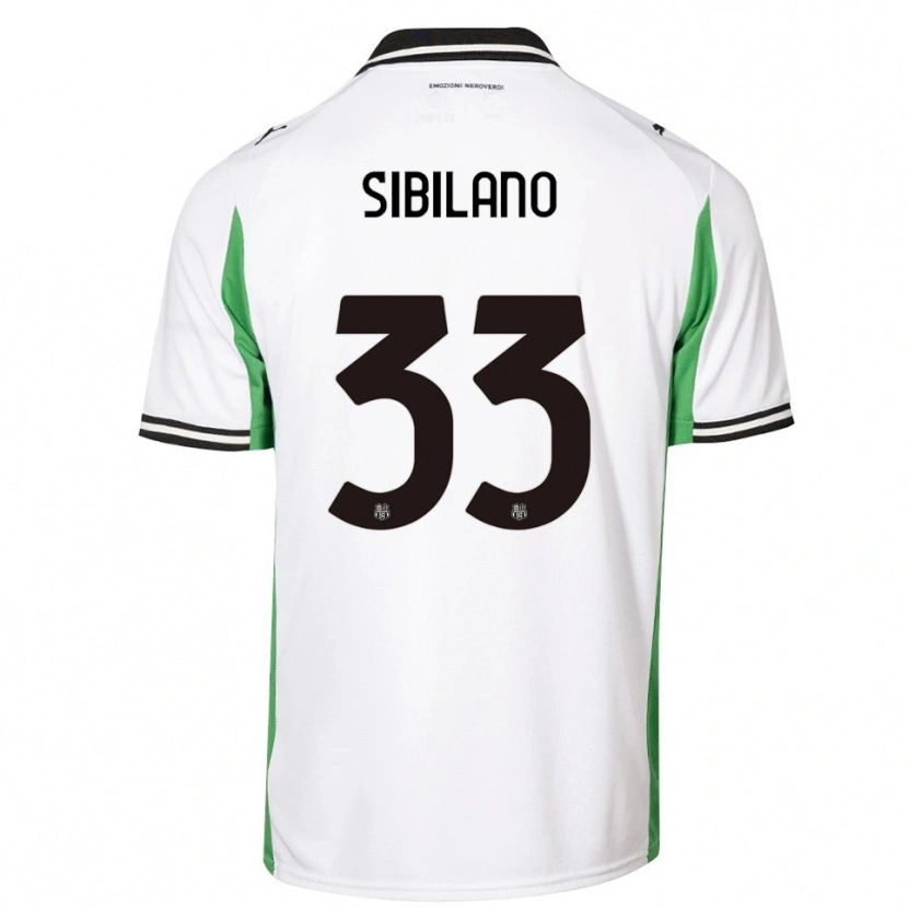 Danxen Hombre Camiseta Alessio Sibilano #33 Blanco Verde Negro 2ª Equipación 2025/26 La Camisa México