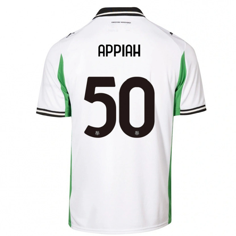 Danxen Hombre Camiseta Lorenzo Appiah #50 Blanco Verde Negro 2ª Equipación 2025/26 La Camisa México
