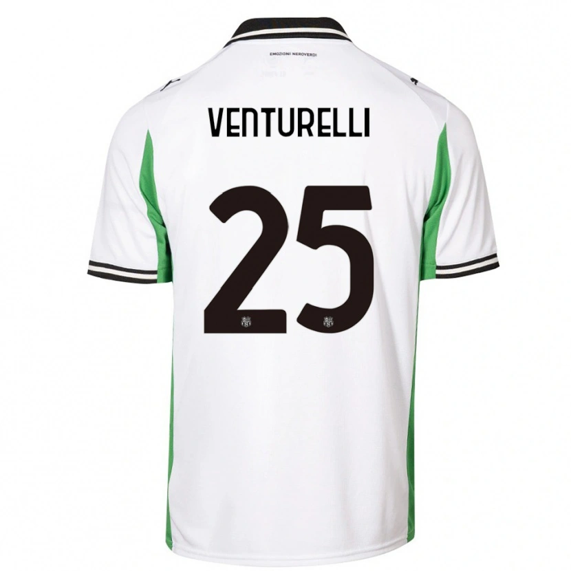 Danxen Hombre Camiseta Caterina Venturelli #25 Blanco Verde Negro 2ª Equipación 2025/26 La Camisa México