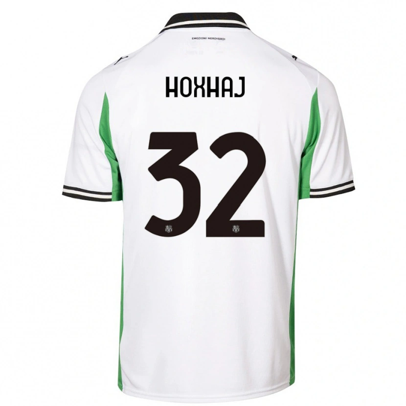 Danxen Hombre Camiseta Kristina Hoxhaj #32 Blanco Verde Negro 2ª Equipación 2025/26 La Camisa México