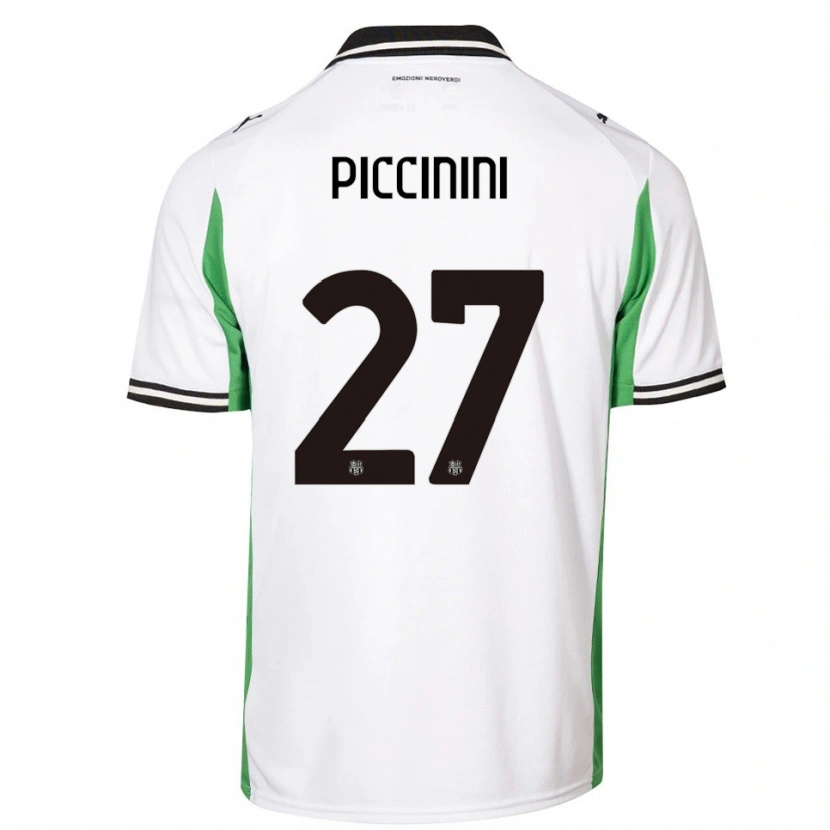 Danxen Hombre Camiseta Stefano Piccinini #27 Blanco Verde Negro 2ª Equipación 2025/26 La Camisa México