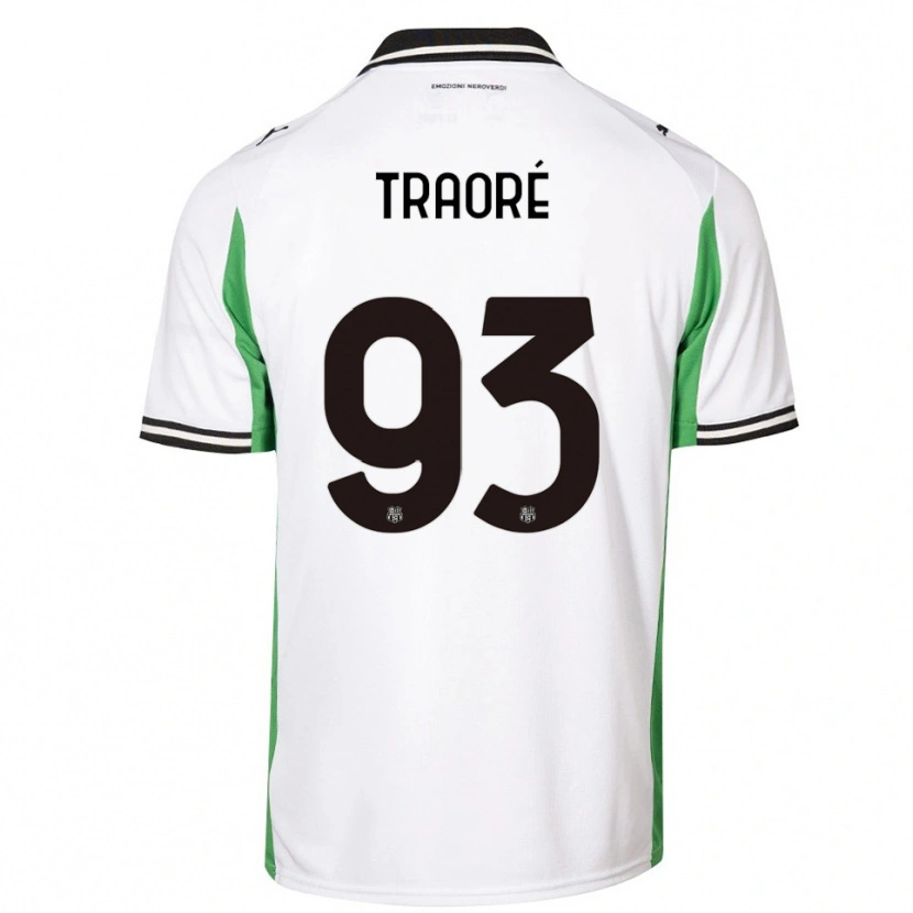Danxen Hombre Camiseta Kadidia Traoré #93 Blanco Verde Negro 2ª Equipación 2025/26 La Camisa México