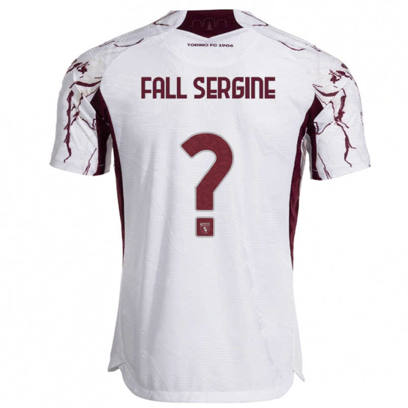 Danxen Hombre Camiseta Fallou Fall Sergine #0 Blanco Borgoña 2ª Equipación 2025/26 La Camisa México