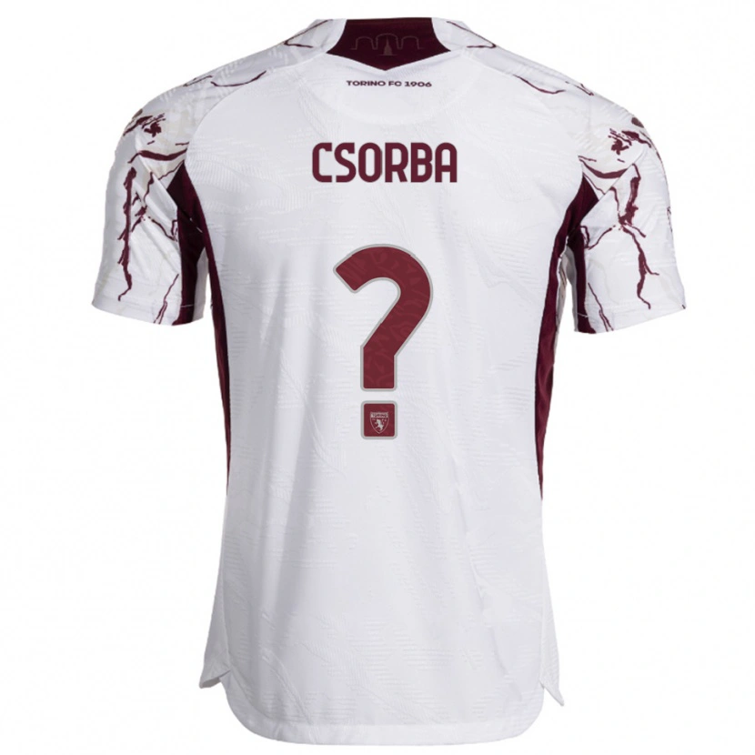 Danxen Hombre Camiseta Noel Csorba #0 Blanco Borgoña 2ª Equipación 2025/26 La Camisa México