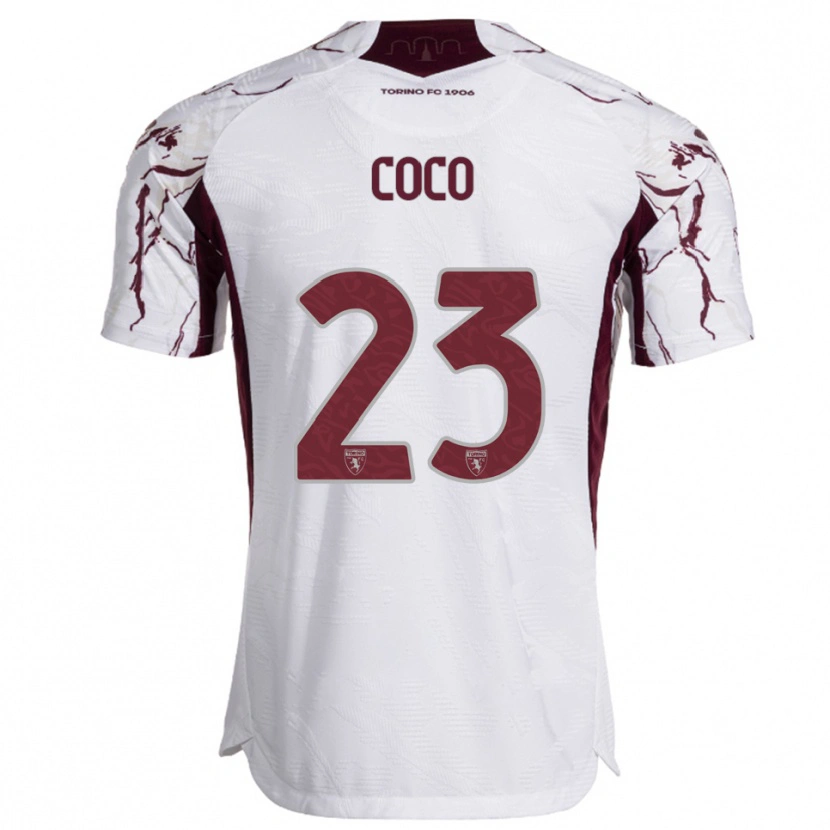 Danxen Hombre Camiseta Saúl Coco #23 Blanco Borgoña 2ª Equipación 2025/26 La Camisa México