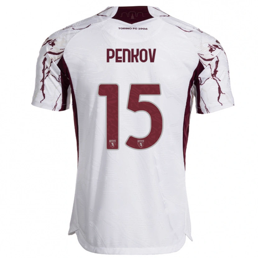 Danxen Hombre Camiseta Borislav Penkov #15 Blanco Borgoña 2ª Equipación 2025/26 La Camisa México