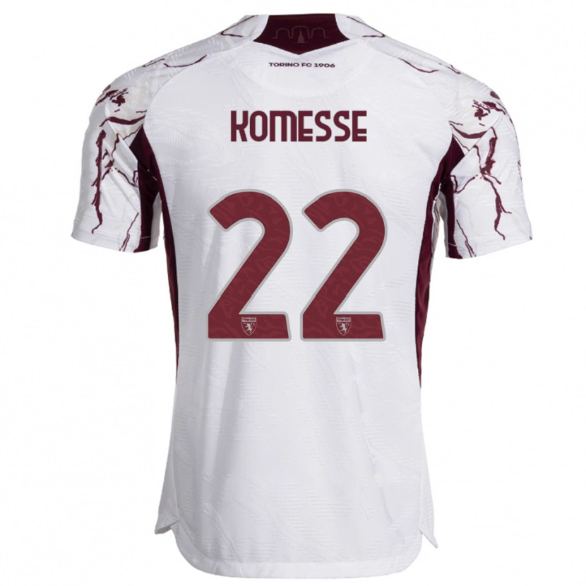 Danxen Hombre Camiseta Josias Sabone #22 Blanco Borgoña 2ª Equipación 2025/26 La Camisa México
