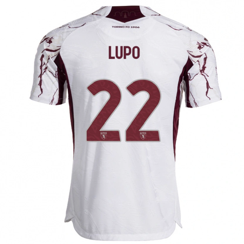 Danxen Hombre Camiseta Enrica Lupo #22 Blanco Borgoña 2ª Equipación 2025/26 La Camisa México
