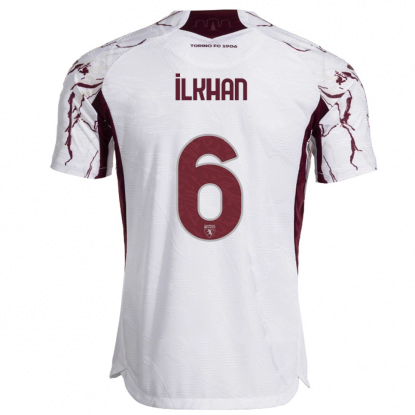 Danxen Hombre Camiseta Emirhan İlkhan #6 Blanco Borgoña 2ª Equipación 2025/26 La Camisa México