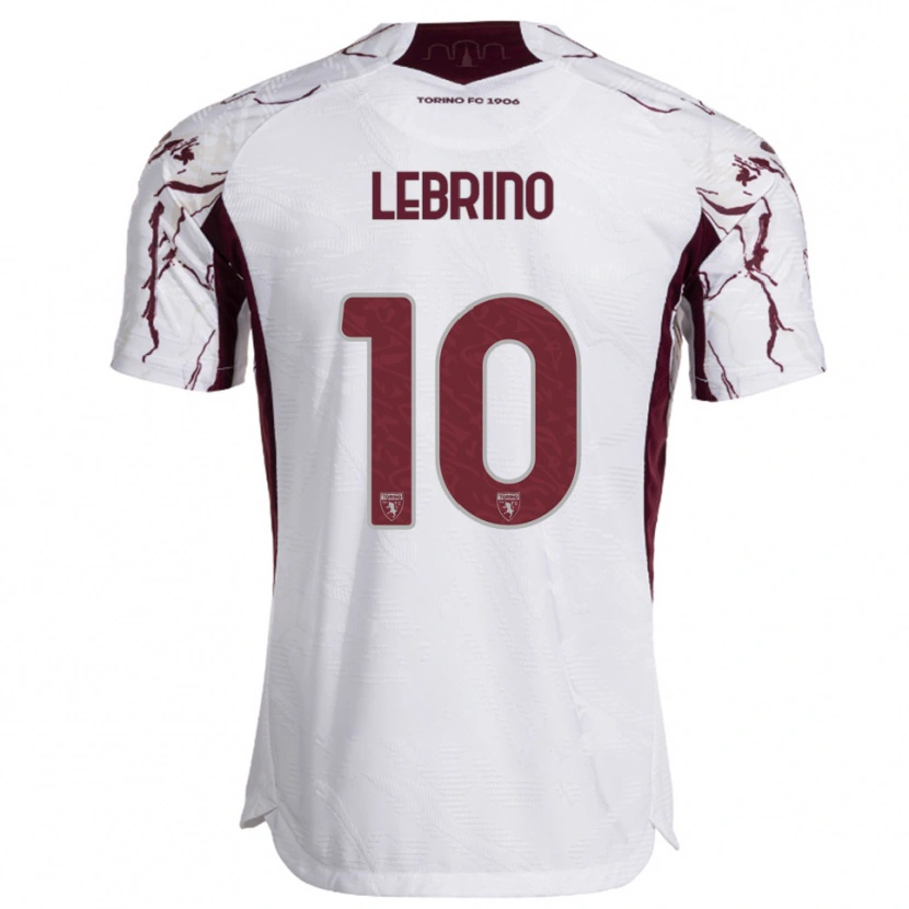 Danxen Hombre Camiseta Danilo Lebrino #10 Blanco Borgoña 2ª Equipación 2025/26 La Camisa México