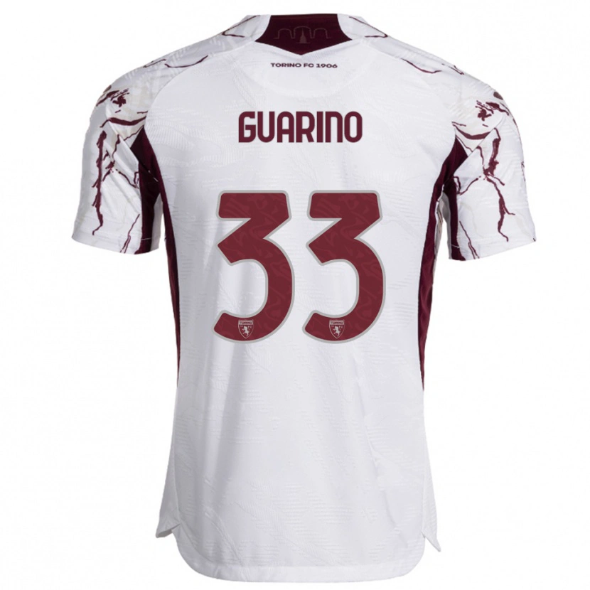 Danxen Hombre Camiseta Rita Guarino #33 Blanco Borgoña 2ª Equipación 2025/26 La Camisa México