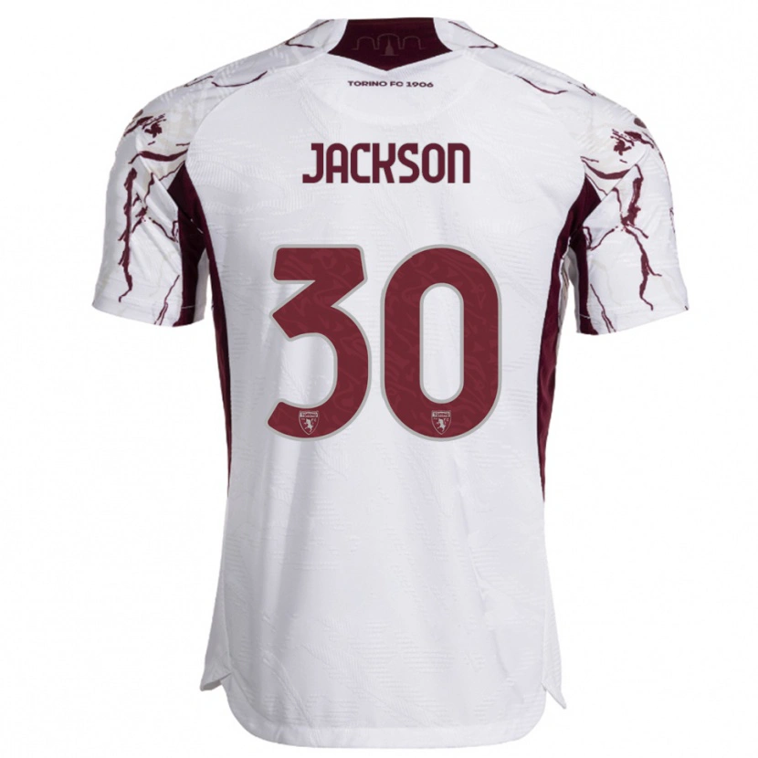 Danxen Hombre Camiseta Michael Jackson #30 Blanco Borgoña 2ª Equipación 2025/26 La Camisa México
