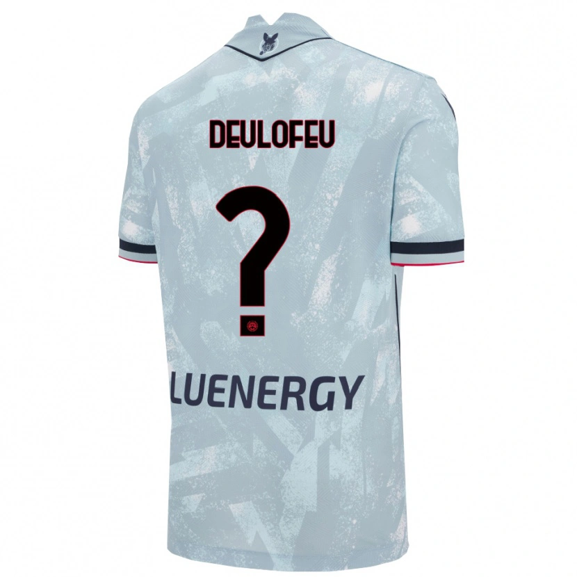 Danxen Hombre Camiseta Gerard Deulofeu #0 Azul Claro Negro 2ª Equipación 2025/26 La Camisa México