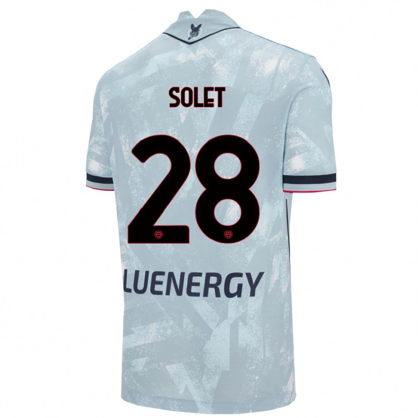 Danxen Hombre Camiseta Oumar Solet #28 Azul Claro Negro 2ª Equipación 2025/26 La Camisa México