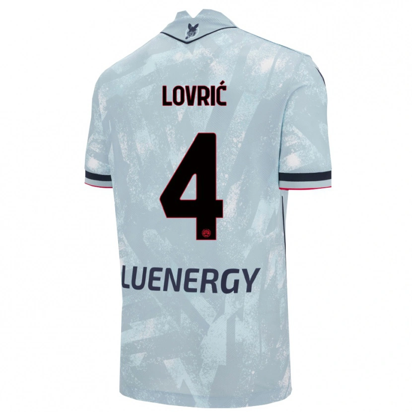 Danxen Hombre Camiseta Sandi Lovrić #4 Azul Claro Negro 2ª Equipación 2025/26 La Camisa México