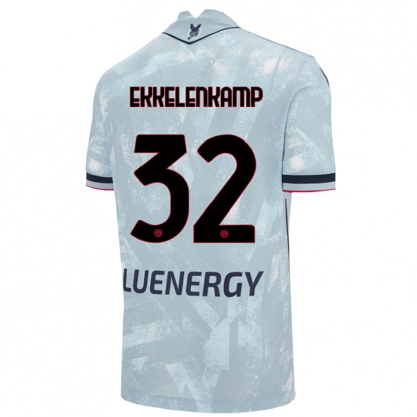 Danxen Hombre Camiseta Jurgen Ekkelenkamp #32 Azul Claro Negro 2ª Equipación 2025/26 La Camisa México