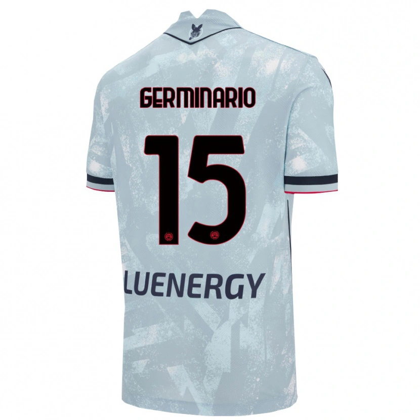 Danxen Hombre Camiseta Mattia Germinario #15 Azul Claro Negro 2ª Equipación 2025/26 La Camisa México