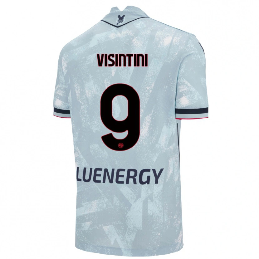 Danxen Hombre Camiseta Patrick Visintini #9 Azul Claro Negro 2ª Equipación 2025/26 La Camisa México