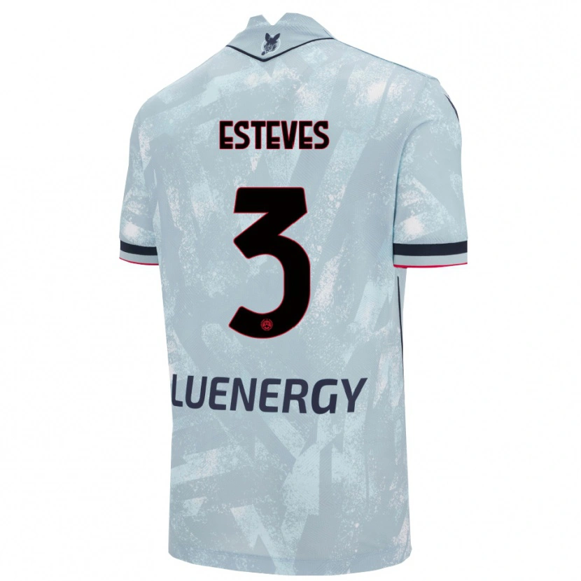 Danxen Hombre Camiseta Goncalo Esteves #3 Azul Claro Negro 2ª Equipación 2025/26 La Camisa México