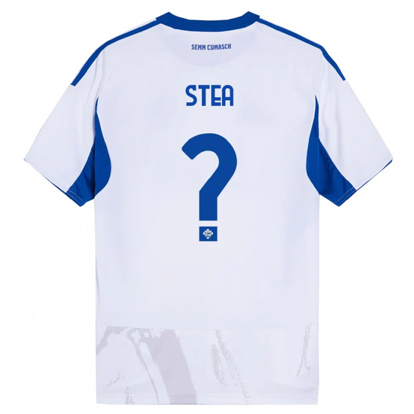 Danxen Hombre Camiseta Guglielmo Stea #0 Blanco Azul 2ª Equipación 2025/26 La Camisa México