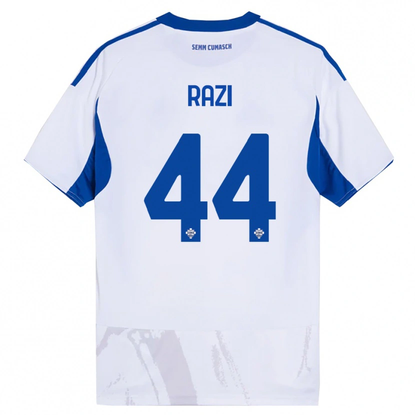 Danxen Hombre Camiseta Naj Razi #44 Blanco Azul 2ª Equipación 2025/26 La Camisa México
