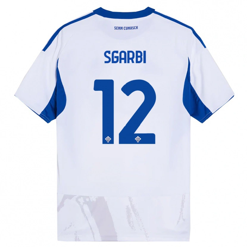 Danxen Hombre Camiseta Dylan Sgarbi #12 Blanco Azul 2ª Equipación 2025/26 La Camisa México