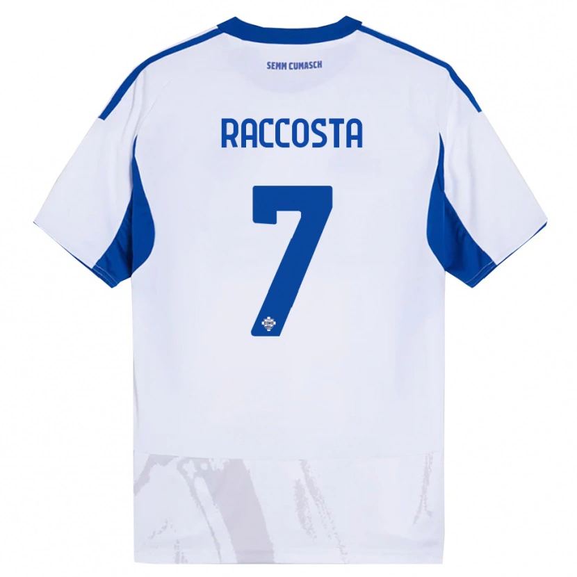 Danxen Hombre Camiseta Jacopo Raccosta #7 Blanco Azul 2ª Equipación 2025/26 La Camisa México
