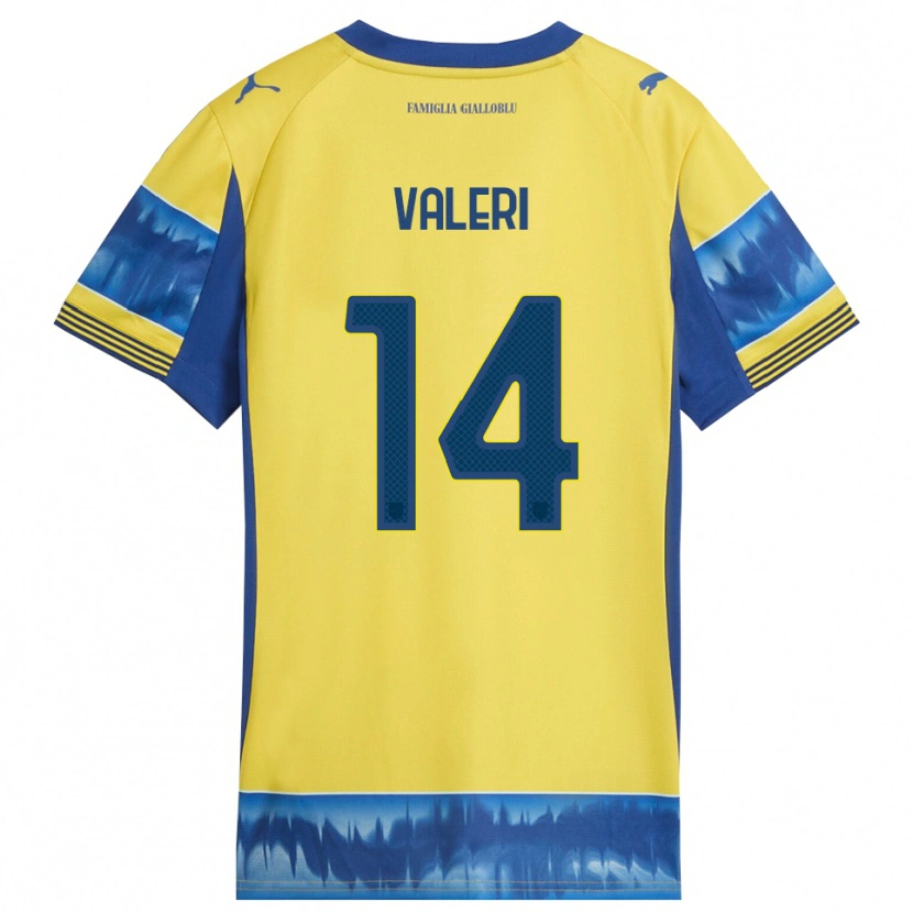 Danxen Hombre Camiseta Emanuele Valeri #14 Amarillo Azul 2ª Equipación 2025/26 La Camisa México