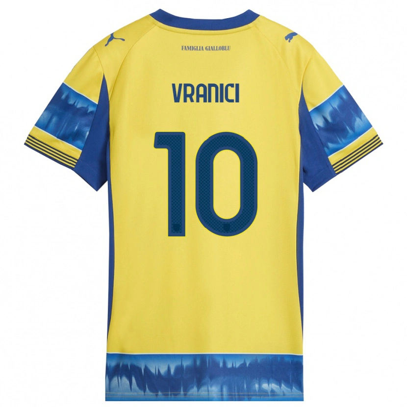 Danxen Hombre Camiseta Dean Vranici #10 Amarillo Azul 2ª Equipación 2025/26 La Camisa México