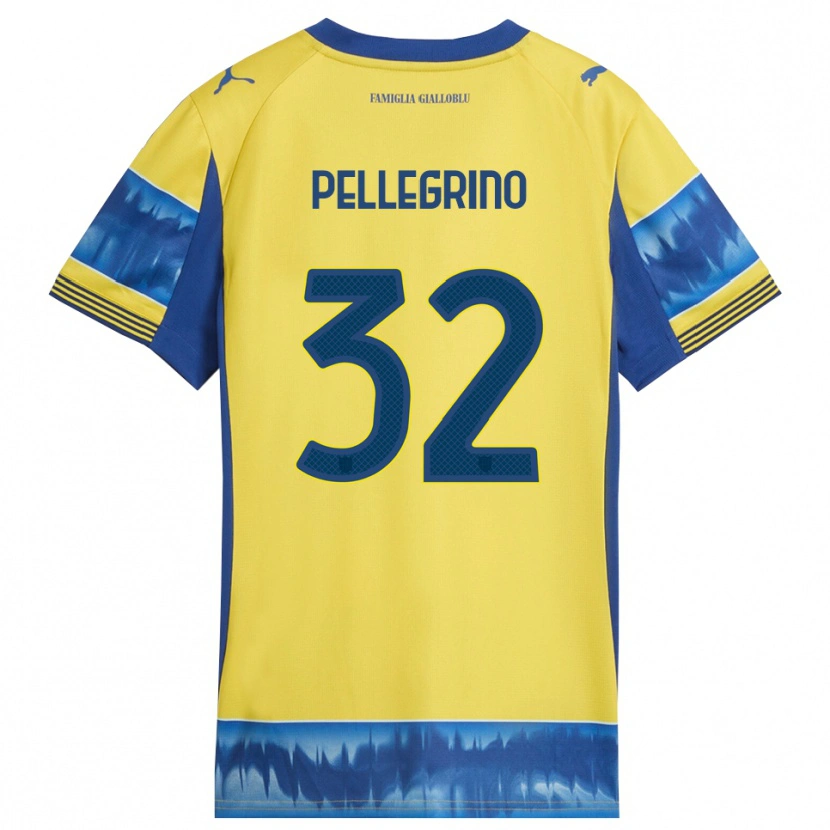 Danxen Hombre Camiseta Mateo Pellegrino #32 Amarillo Azul 2ª Equipación 2025/26 La Camisa México