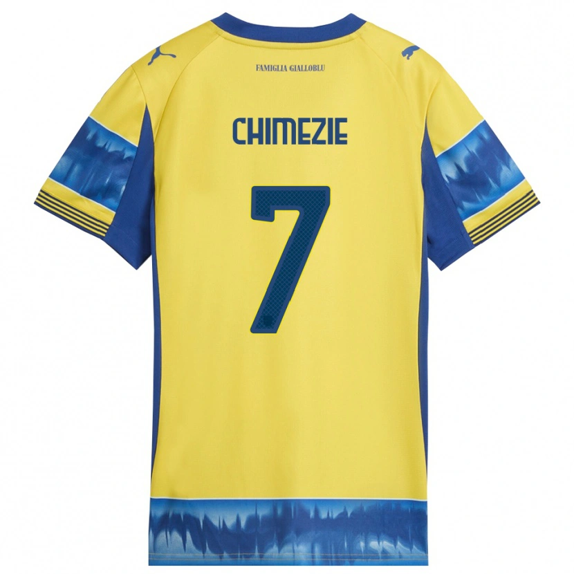 Danxen Hombre Camiseta Giorgio Chimezie #7 Amarillo Azul 2ª Equipación 2025/26 La Camisa México