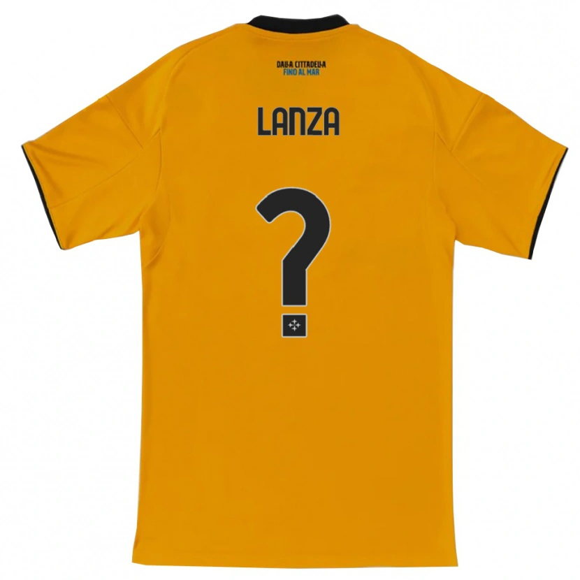 Danxen Hombre Camiseta Manuel Lanza #0 Naranja Azul 2ª Equipación 2025/26 La Camisa México