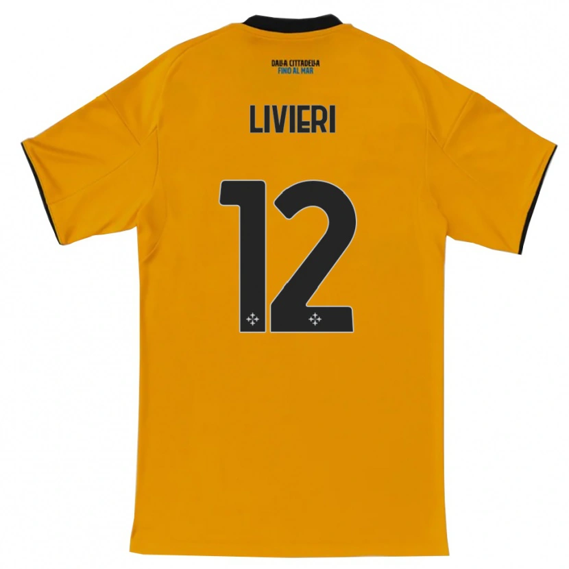 Danxen Hombre Camiseta Alessandro Livieri #12 Naranja Azul 2ª Equipación 2025/26 La Camisa México