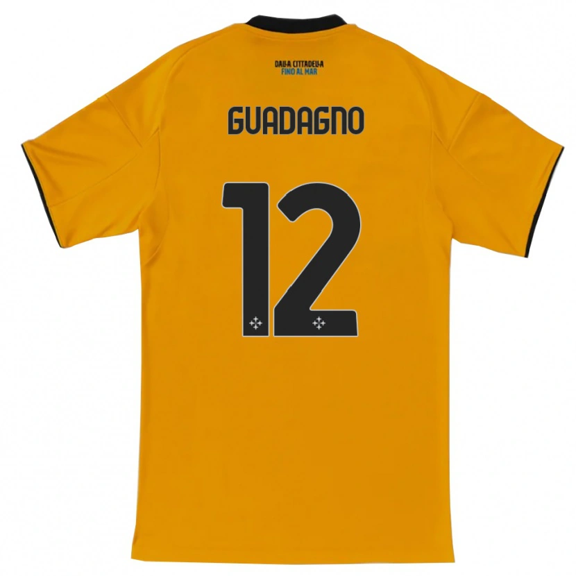 Danxen Hombre Camiseta Johan Guadagno #12 Naranja Azul 2ª Equipación 2025/26 La Camisa México