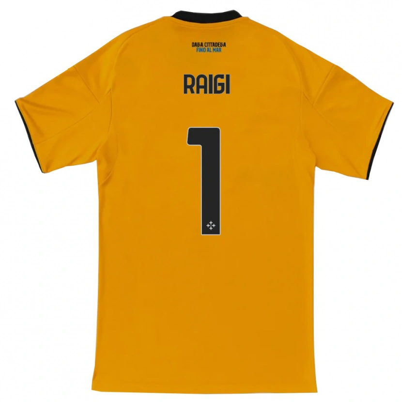 Danxen Hombre Camiseta Francesco Raigi #1 Naranja Azul 2ª Equipación 2025/26 La Camisa México