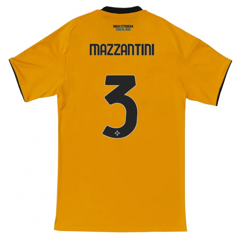 Danxen Hombre Camiseta Niccolò Mazzantini #3 Naranja Azul 2ª Equipación 2025/26 La Camisa México