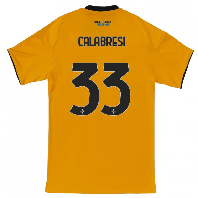 Danxen Hombre Camiseta Arturo Calabresi #33 Naranja Azul 2ª Equipación 2025/26 La Camisa México