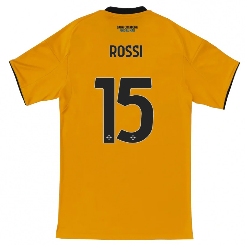 Danxen Hombre Camiseta Jacopo Rossi #15 Naranja Azul 2ª Equipación 2025/26 La Camisa México