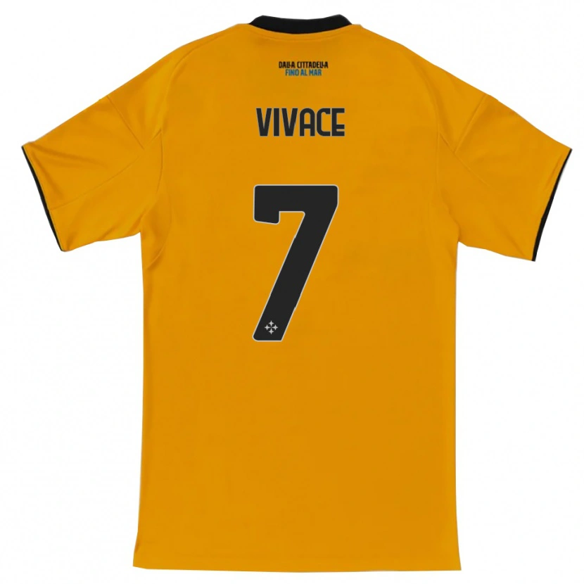 Danxen Hombre Camiseta Cristian Vivace #7 Naranja Azul 2ª Equipación 2025/26 La Camisa México