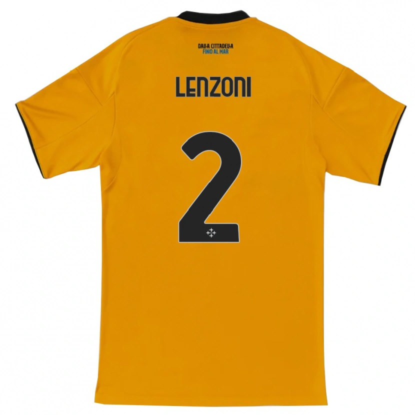 Danxen Hombre Camiseta Samuele Lenzoni #2 Naranja Azul 2ª Equipación 2025/26 La Camisa México