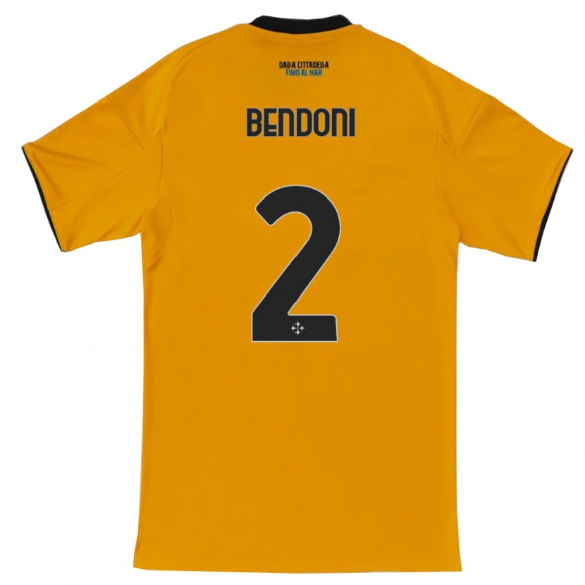Danxen Hombre Camiseta Marco Bendoni #2 Naranja Azul 2ª Equipación 2025/26 La Camisa México