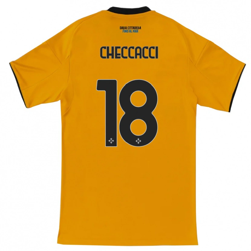 Danxen Hombre Camiseta Filippo Checcacci #18 Naranja Azul 2ª Equipación 2025/26 La Camisa México