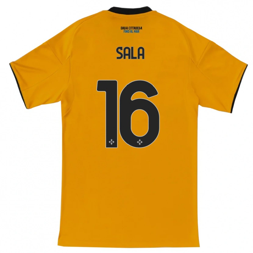 Danxen Hombre Camiseta Mattia Sala #16 Naranja Azul 2ª Equipación 2025/26 La Camisa México