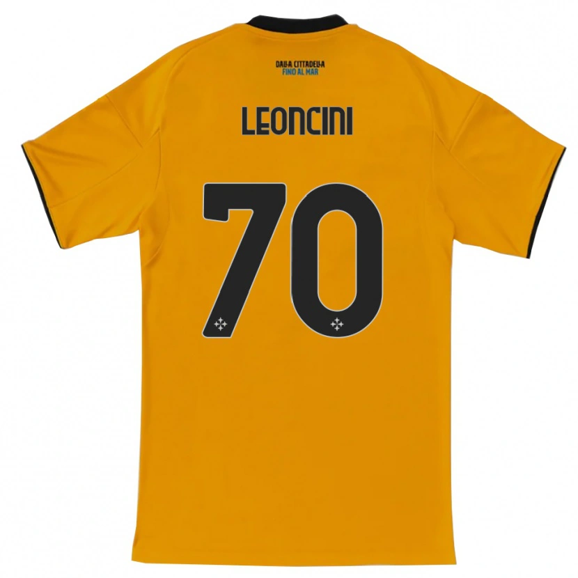 Danxen Hombre Camiseta Mattia Leoncini #70 Naranja Azul 2ª Equipación 2025/26 La Camisa México