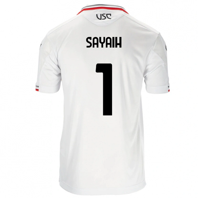 Danxen Hombre Camiseta Ilyas Sayaih #1 Blanco Rojo 2ª Equipación 2025/26 La Camisa México