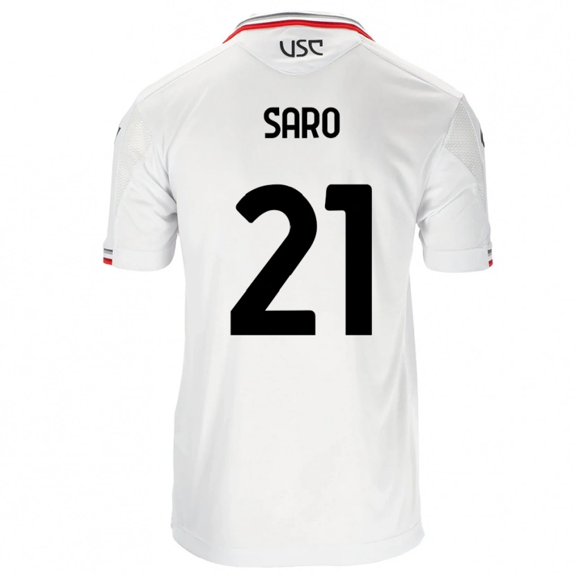 Danxen Hombre Camiseta Gianluca Saro #21 Blanco Rojo 2ª Equipación 2025/26 La Camisa México